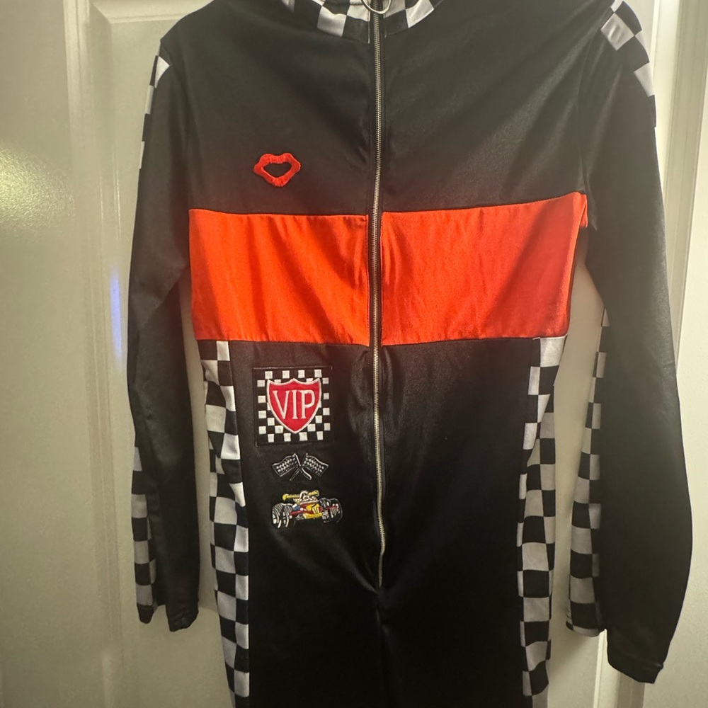 Black and Red Racing Jumpsuit
